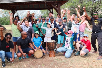 Rencontre avec les jeunes mal-voyants de l'IRSA à Bordeaux en voyage à La Réunion