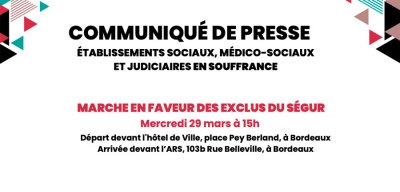 Communiqué de presse - Marche en faveur des exclus du Ségur