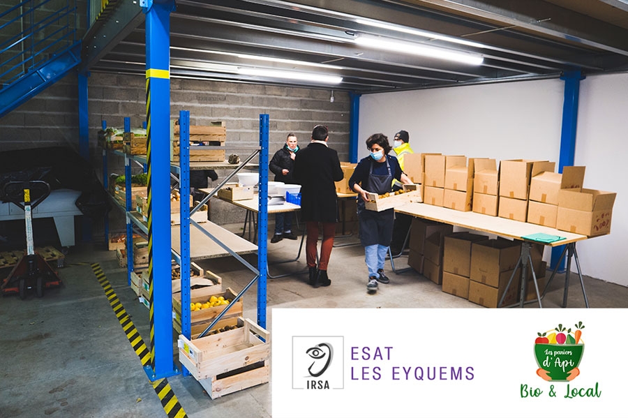 ESAT les Eyquems - Un partenariat bio et local avec les Paniers d'Api pour développer les compétences et varier les prestations : pari gagné !