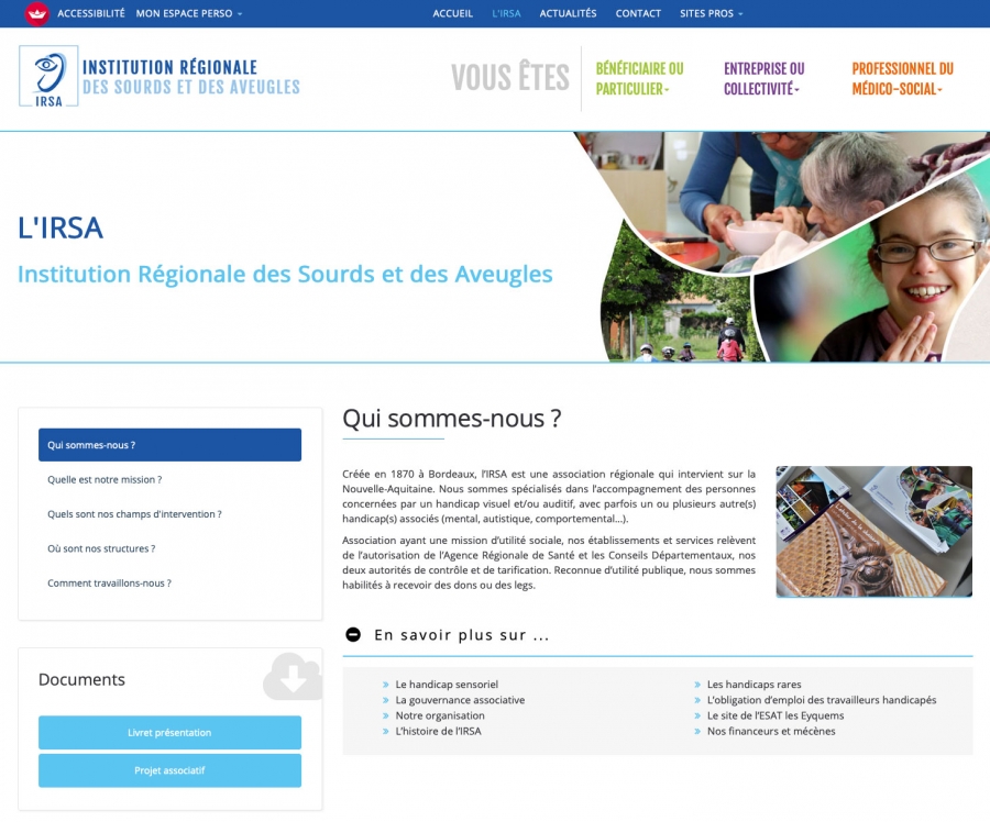 Une nouvelle vitrine en ligne pour l'IRSA : 100 % ergonomique, accessible et intuitif
